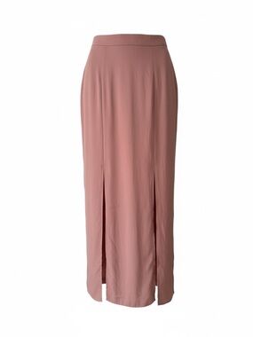 Brandy Blu Dusty Rose Maxi Skirt with Front Slits